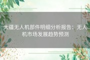 大疆无人机部件明细分析报告：无人机市场发展趋势预测