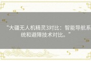 “大疆无人机精灵3对比：智能导航系统和避障技术对比。”