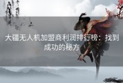 大疆无人机加盟商利润排行榜：找到成功的秘方