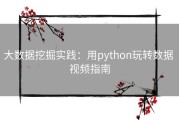 大数据挖掘实践：用python玩转数据 视频指南