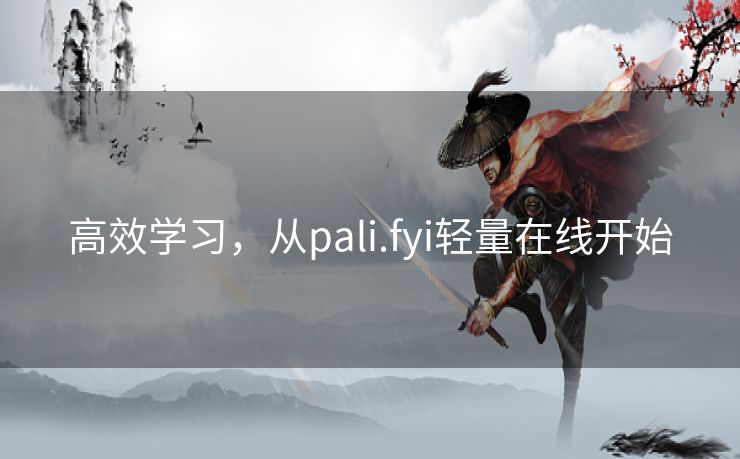 高效学习，从pali.fyi轻量在线开始