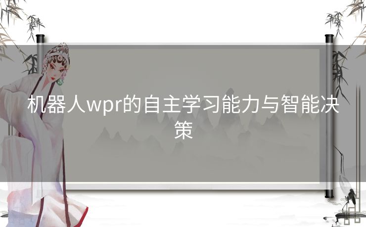 机器人wpr的自主学习能力与智能决策