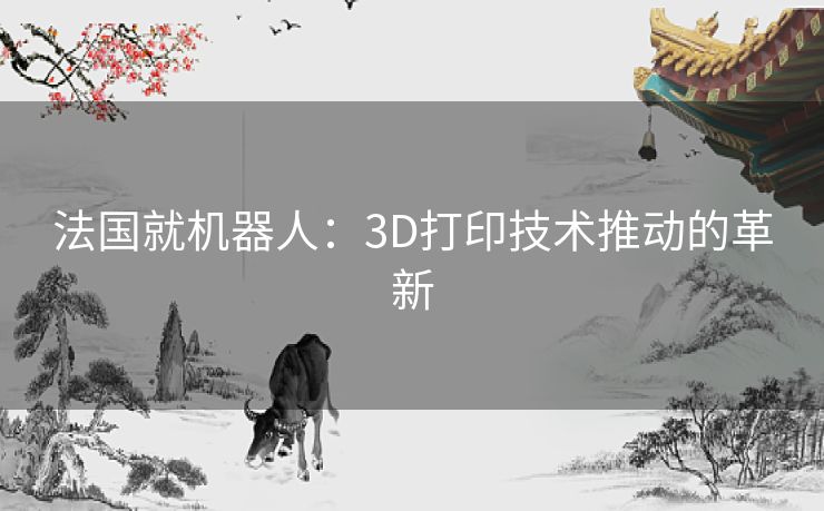 法国就机器人：3D打印技术推动的革新