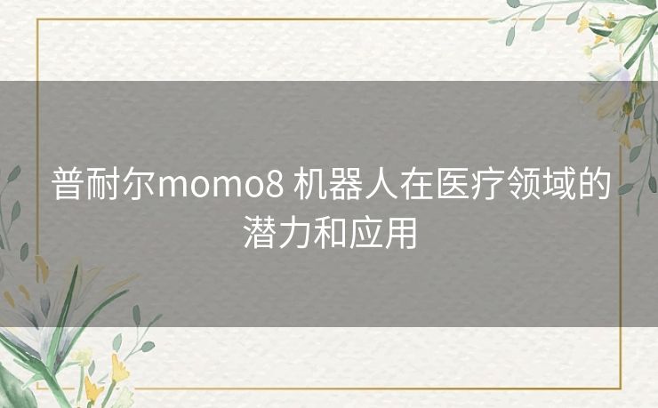 普耐尔momo8 机器人在医疗领域的潜力和应用