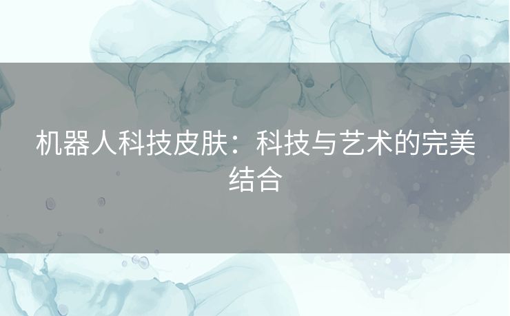 机器人科技皮肤：科技与艺术的完美结合