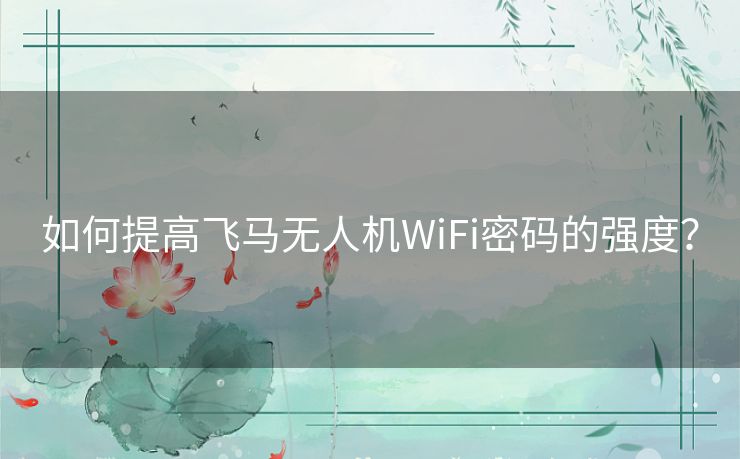 如何提高飞马无人机WiFi密码的强度？