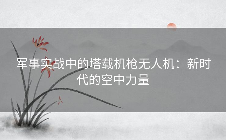 军事实战中的塔载机枪无人机：新时代的空中力量