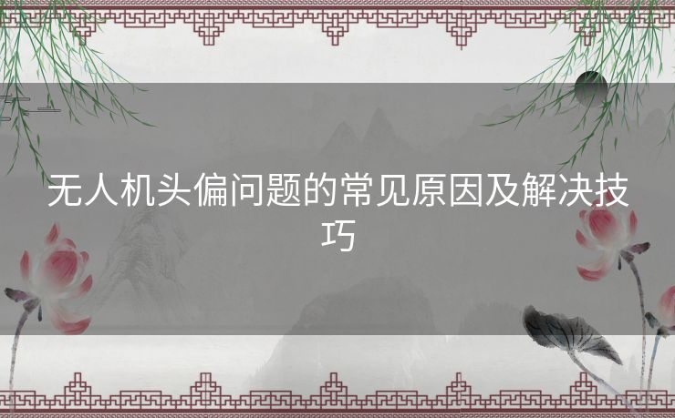 无人机头偏问题的常见原因及解决技巧