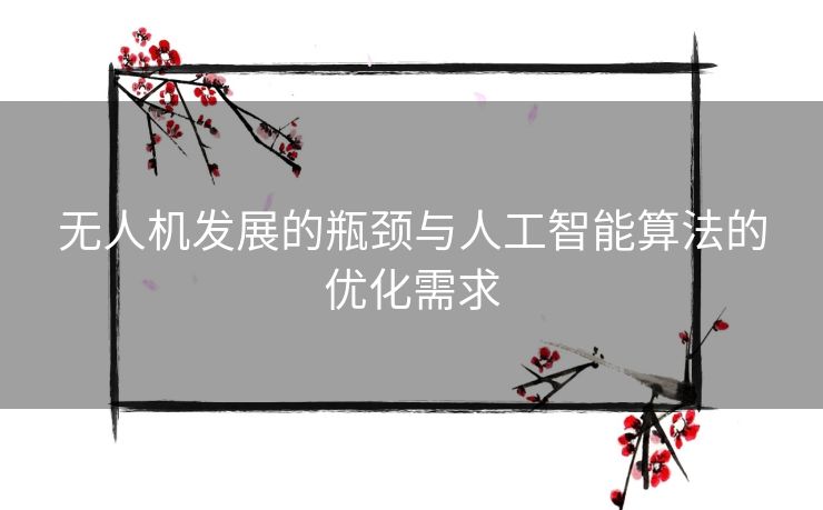 无人机发展的瓶颈与人工智能算法的优化需求